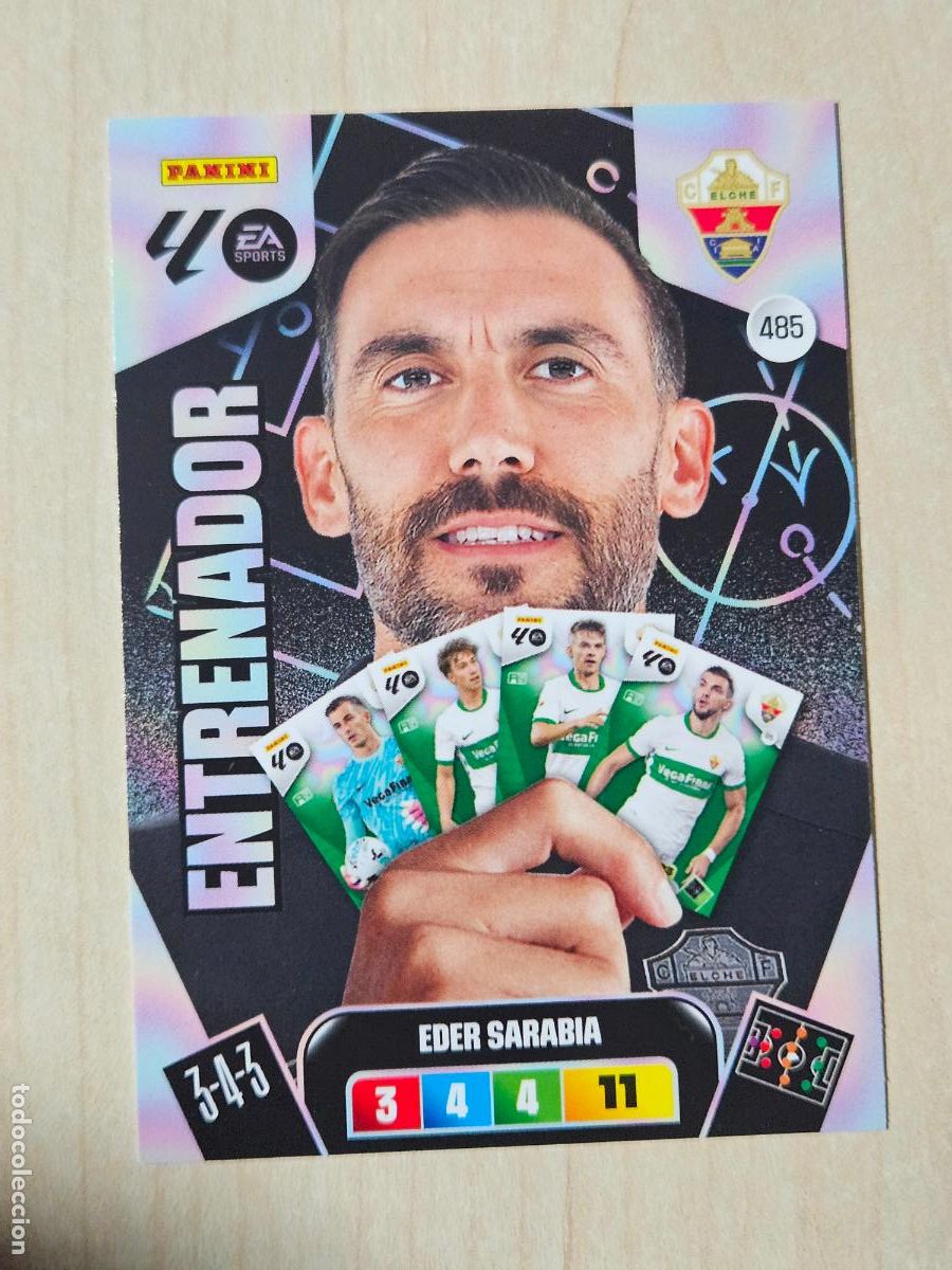 Cromos de f&uacute;tbol: FICHA N&ordm; 485 EDER SARABIA - ADRENALYN 25 26 - PANINI 2025 - 26 - CROMO - ENTRENADOR