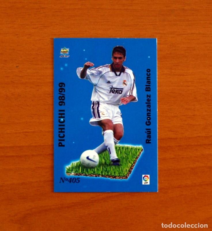 Cromos de f&uacute;tbol: Real Madrid - N&ordm; 405, Ra&uacute;l - Pichichi 98-99 - Las Fichas de la Liga Mundicromo 1999-2000, 99-00