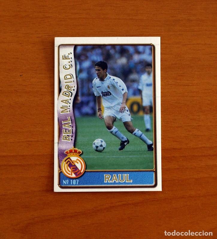 Cromos de f&uacute;tbol: Real Madrid -N&ordm; 107 Ra&uacute;l -Mundicromo Las Fichas de la Liga de F&uacute;tbol 1996-1997-96-97