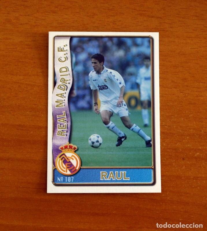 Cromos de f&uacute;tbol: Real Madrid -N&ordm; 107 Ra&uacute;l -Mundicromo Las Fichas de la Liga de F&uacute;tbol 1996-1997-96-97