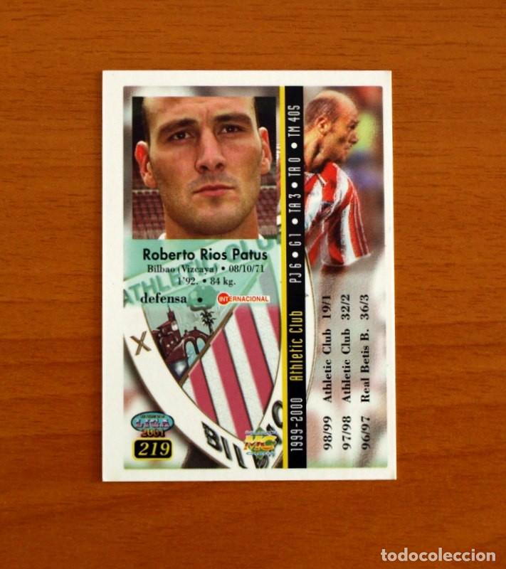 Cromos de f&uacute;tbol: Athletic de Bilbao - N&ordm; 219 Roberto R&iacute;os - Mundicromo Las Fichas de la Liga 2000-2001, 00-01