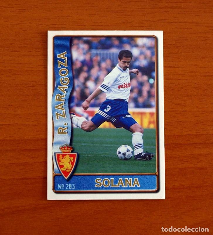 Cromos de f&uacute;tbol: Real Zaragoza -N&ordm; 203 Solana -Mundicromo Las Fichas de la Liga de F&uacute;tbol 1996-1997-96-97