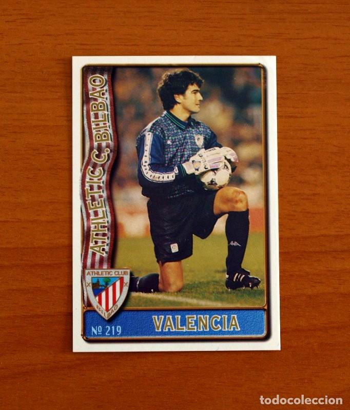 Cromos de f&uacute;tbol: Athletic Bilbao -N&ordm; 219 Valencia -Mundicromo Las Fichas de la Liga de F&uacute;tbol 1996-1997-96-97