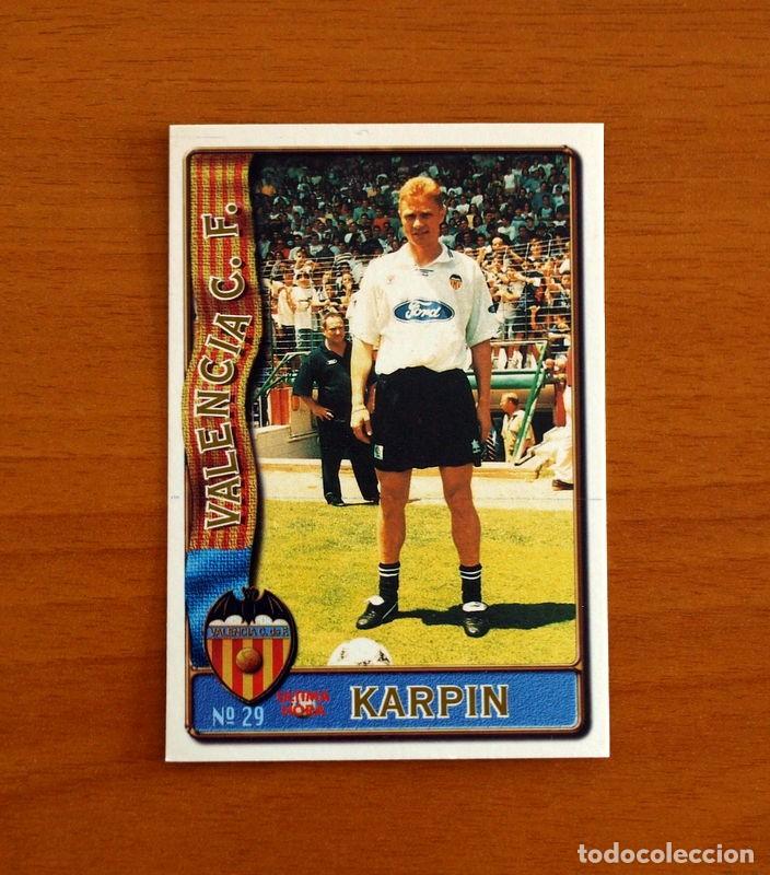 Cromos de f&uacute;tbol: Valencia -N&ordm; 29 Karpin -&Uacute;ltima Hora -Mundicromo Las Fichas de la Liga de F&uacute;tbol 1996-1997-96-97