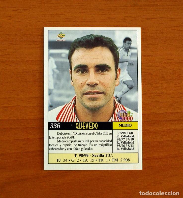 Cromos de f&uacute;tbol: Sevilla - N&ordm; 336, Quevedo - Las Fichas de la Liga Mundicromo 1999-2000, 99-00 - Mundi Cromo