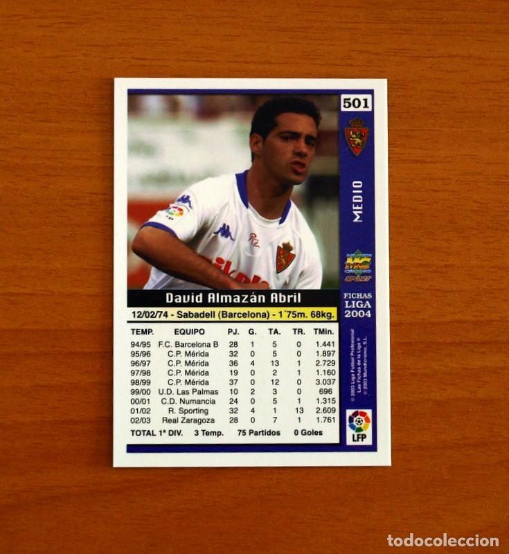 Cromos de Futebol: Real Zaragoza - N&ordm; 501, David Pirri - Las Fichas de la Liga Mundicromo 2003-2004, 03-04