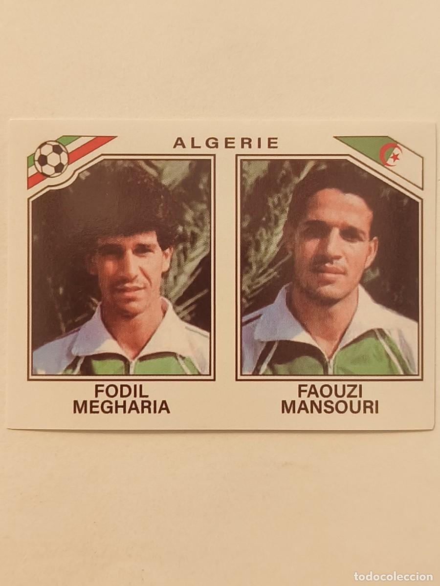 Football Stickers: #232 FODIL MEGHARIA-FAOUZI MANSOURI (ARGELIA) MUNDIAL MEXICO 86 PANINI
