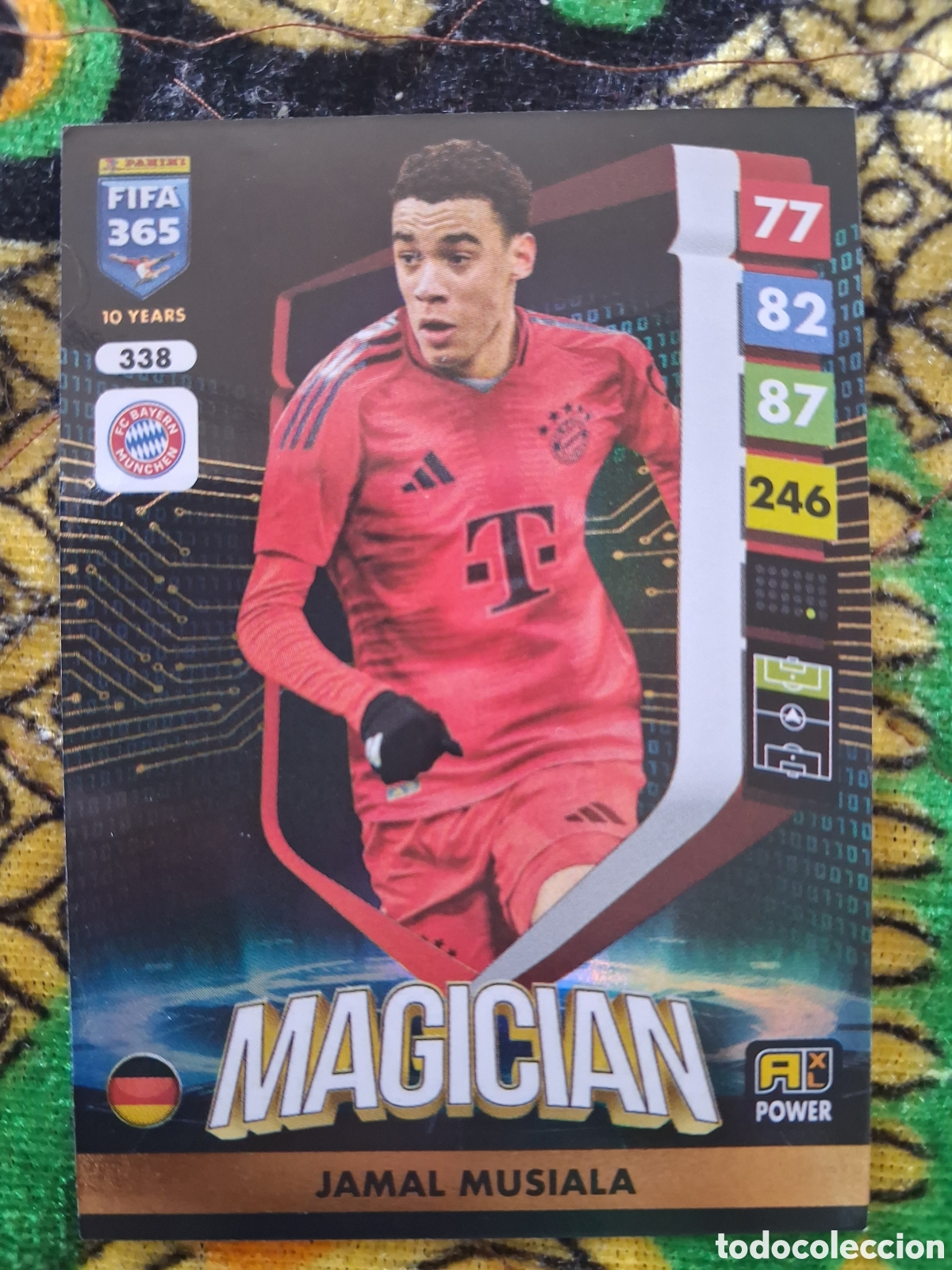 Cromos de f&uacute;tbol: N&deg; 338 Jamal Musiala - Bayer Leverkusen Magician - Adrenalyn Fifa 365 - Panini 2024 - 2025 - 24 - 25