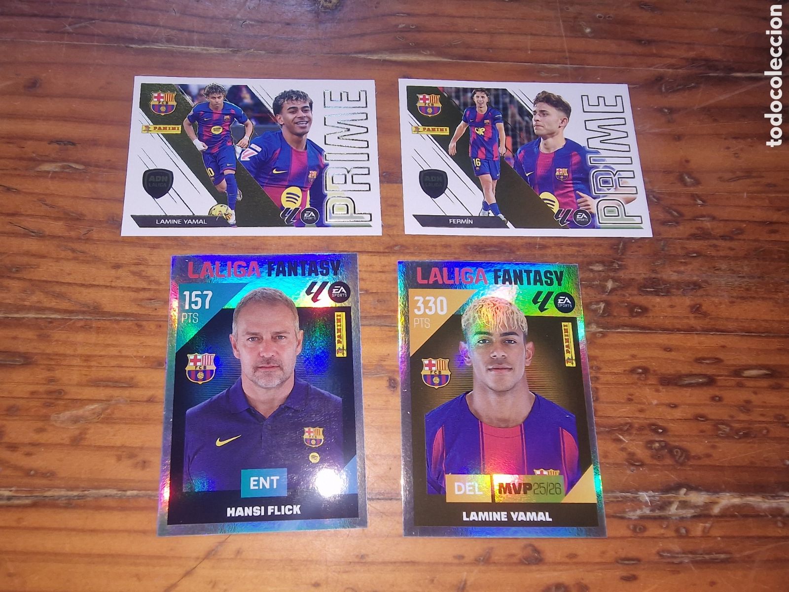 Cromos de f&uacute;tbol: Lote 4 cromos f&uacute;tbol oficial la liga 2026-27,club barcelona