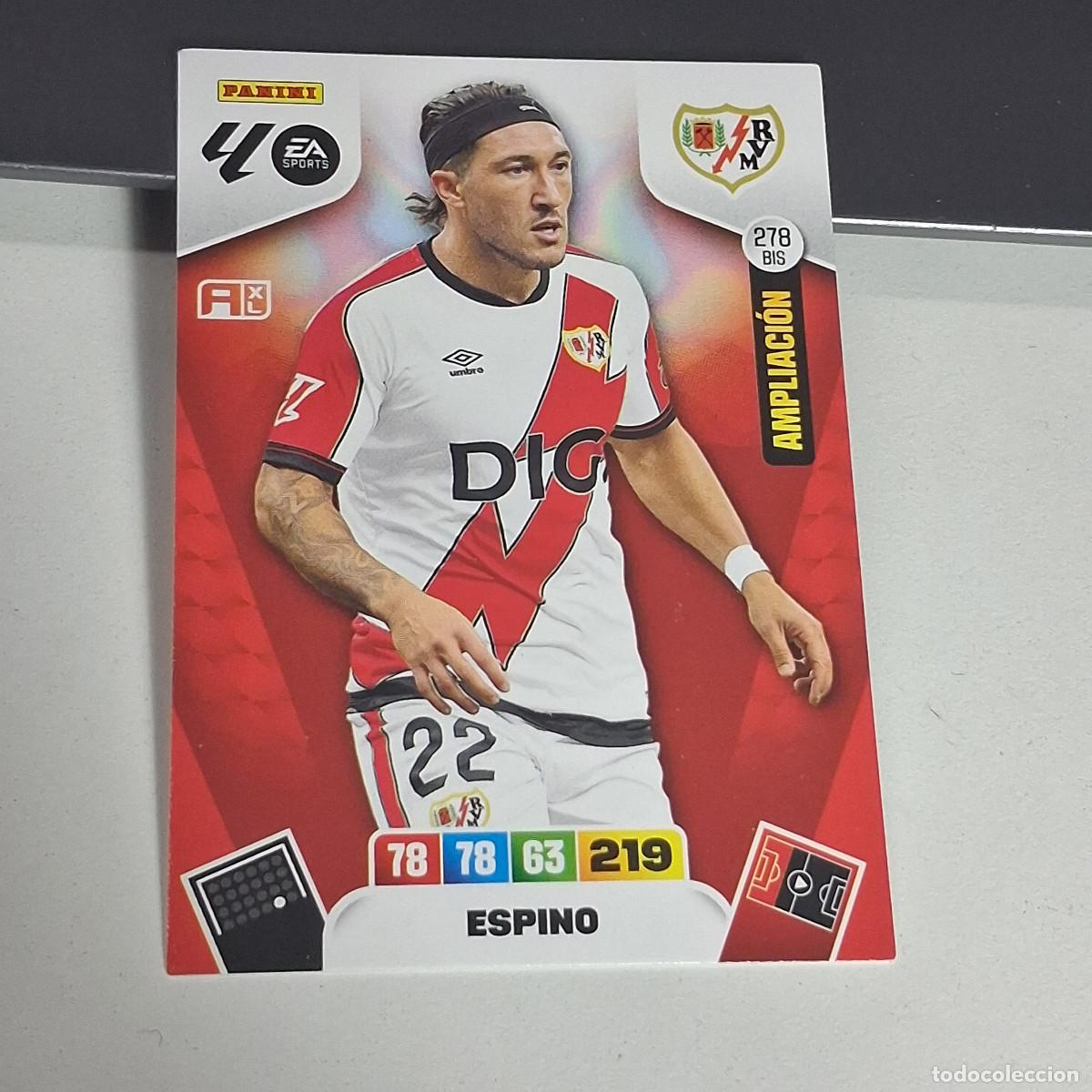 Cromos de f&uacute;tbol: D8 278BIS 278 BIS ESPINO RAYO VALLECANO AMPLIACION PANINI LIGA ADRENALYN XL 2025 2026 25 26