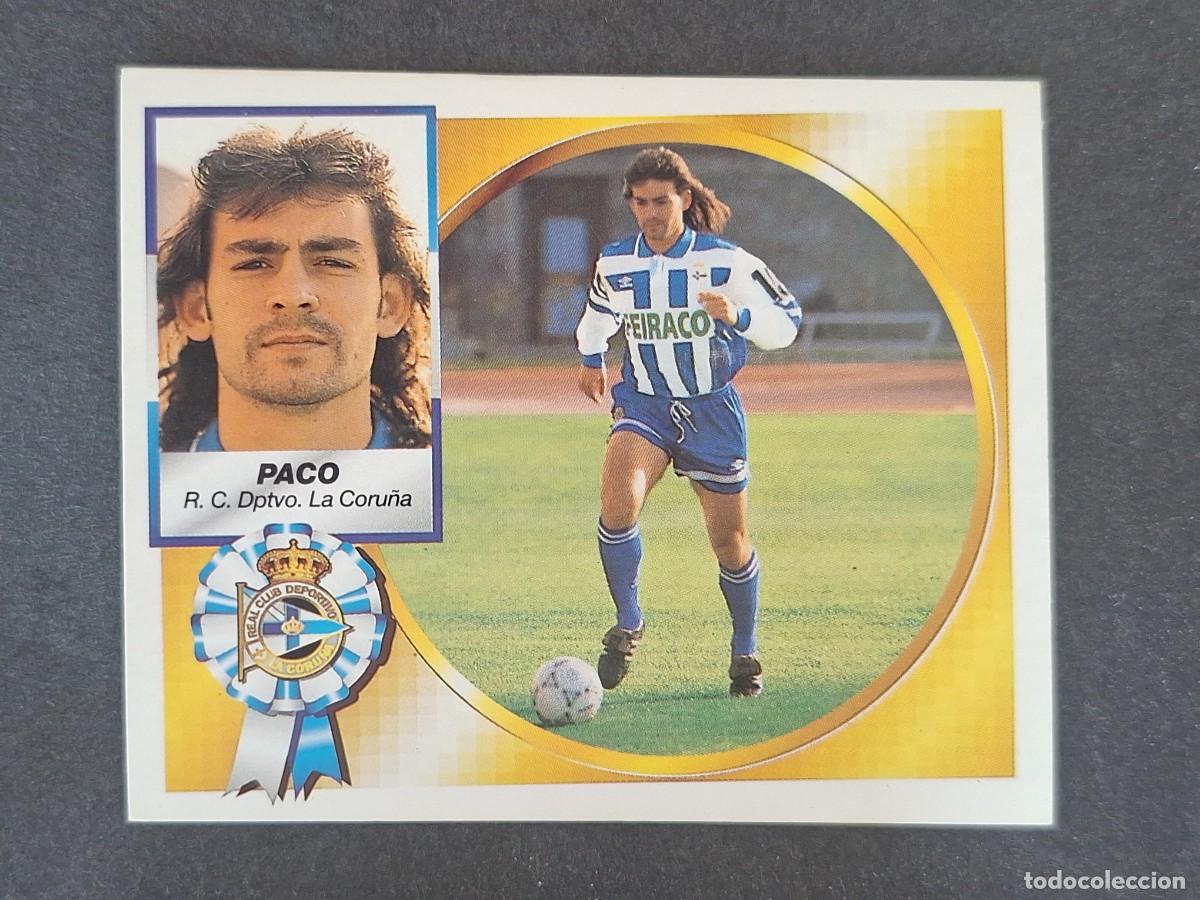 Cromos de f&uacute;tbol: L5 PACO DEPORTIVO DE LA CORU&Ntilde;A LIGA ESTE 1994 1995 94 95 NUNCA PEGADO SIN PEGAR
