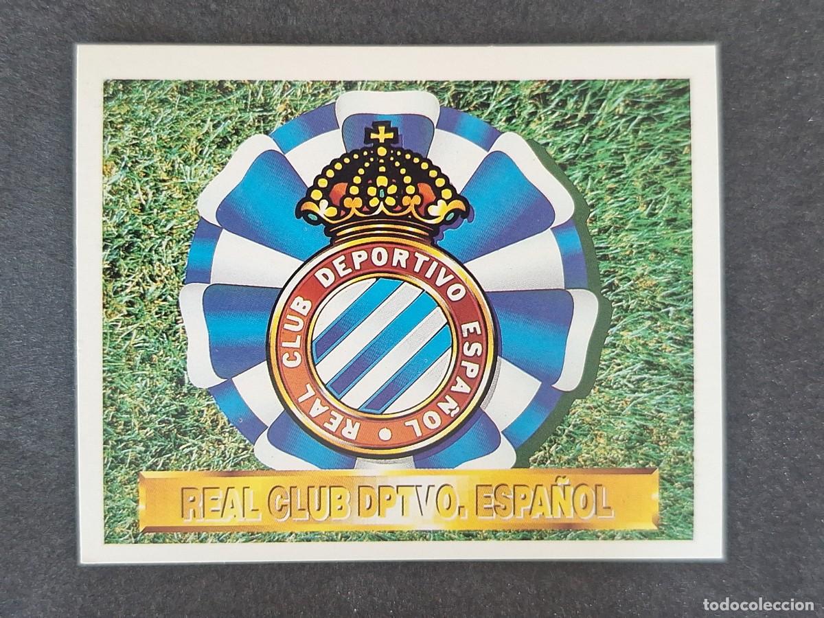 Cromos de f&uacute;tbol: L5 ESCUDO R. C. D. ESPA&Ntilde;OL LIGA ESTE 1994 1995 94 95 NUNCA PEGADO SIN PEGAR