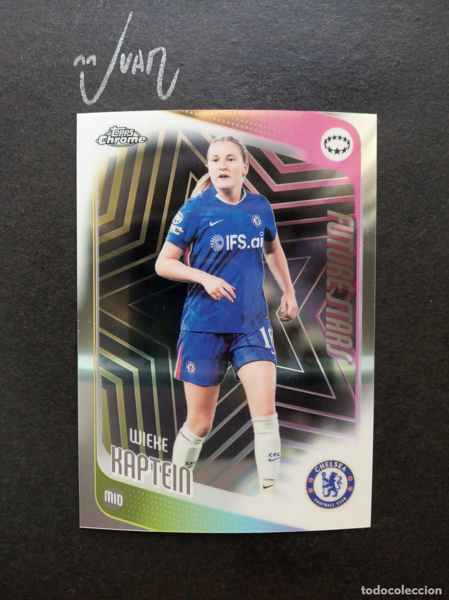 Fu&szlig;ball-Sticker: N&ordm; 43 FUTURE STARS WIEKE KAPTEIN CHELSEA FC ⚽ TOPPS &reg; CHROME WOMEN CHAMPIONS 2025 2026 25 26 NUEVO