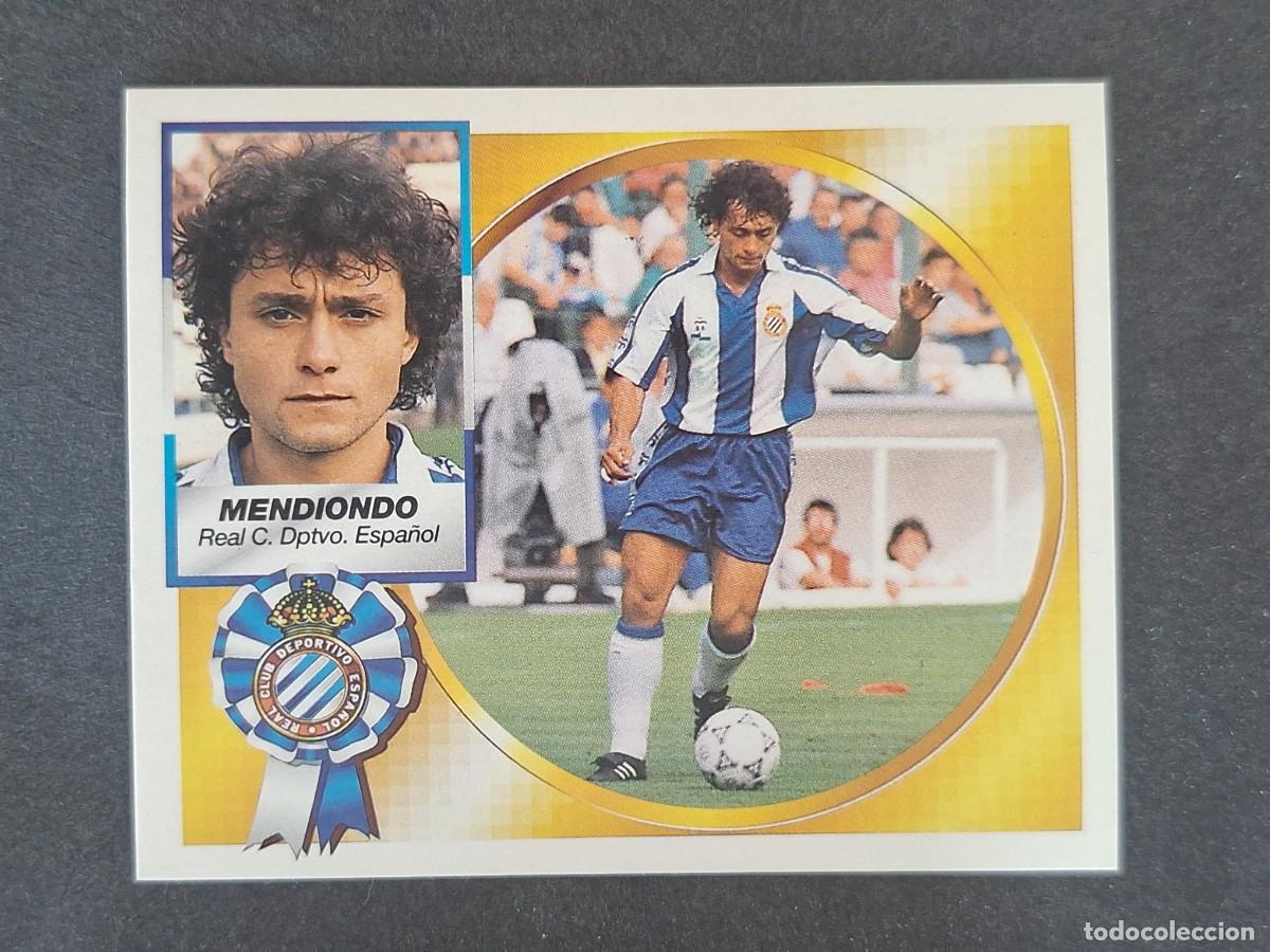 Cromos de f&uacute;tbol: L5 MENDIONDO R. C. D. ESPA&Ntilde;OL LIGA ESTE 1994 1995 94 95 NUNCA PEGADO SIN PEGAR