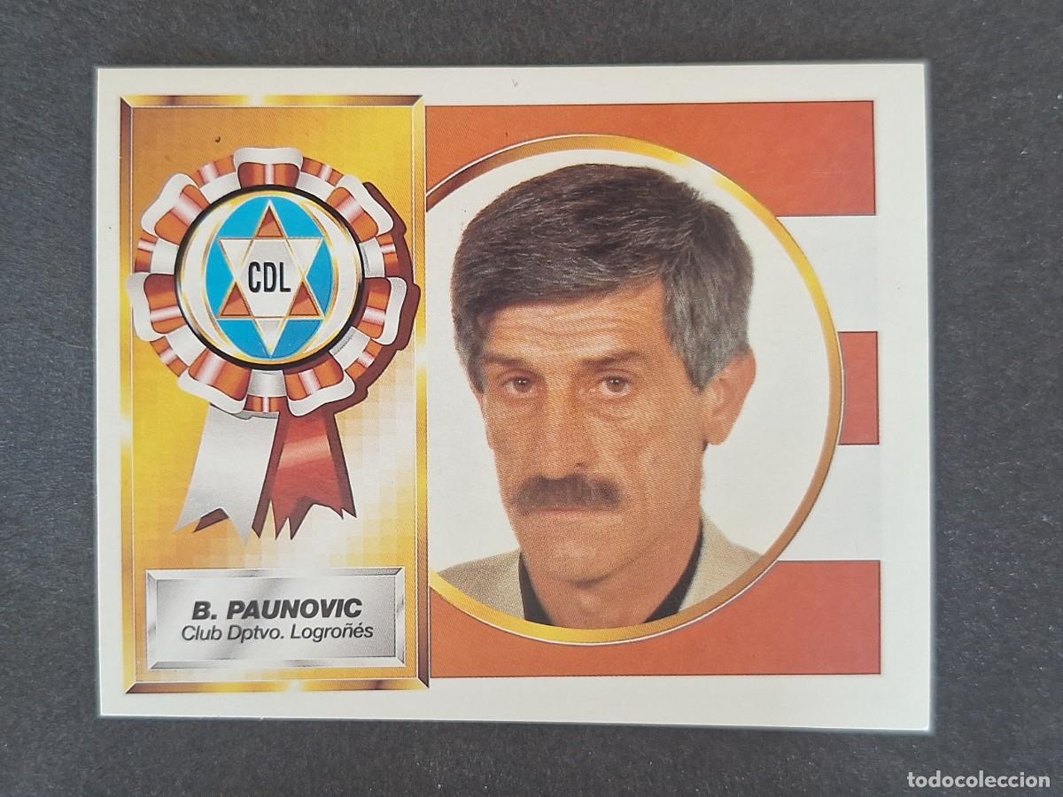 Cromos de f&uacute;tbol: L5 B. PAUNOVIC ENTRENADOR C. D. LOGRO&Ntilde;ES LIGA ESTE 1994 1995 94 95 NUNCA PEGADO SIN PEGAR