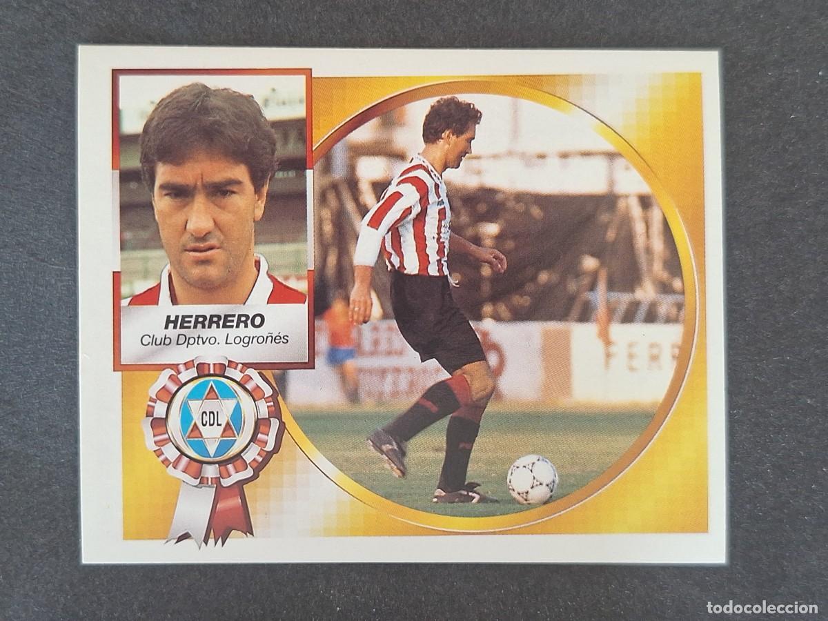 Cromos de f&uacute;tbol: L5 HERRERO C. D. LOGRO&Ntilde;ES LIGA ESTE 1994 1995 94 95 NUNCA PEGADO SIN PEGAR