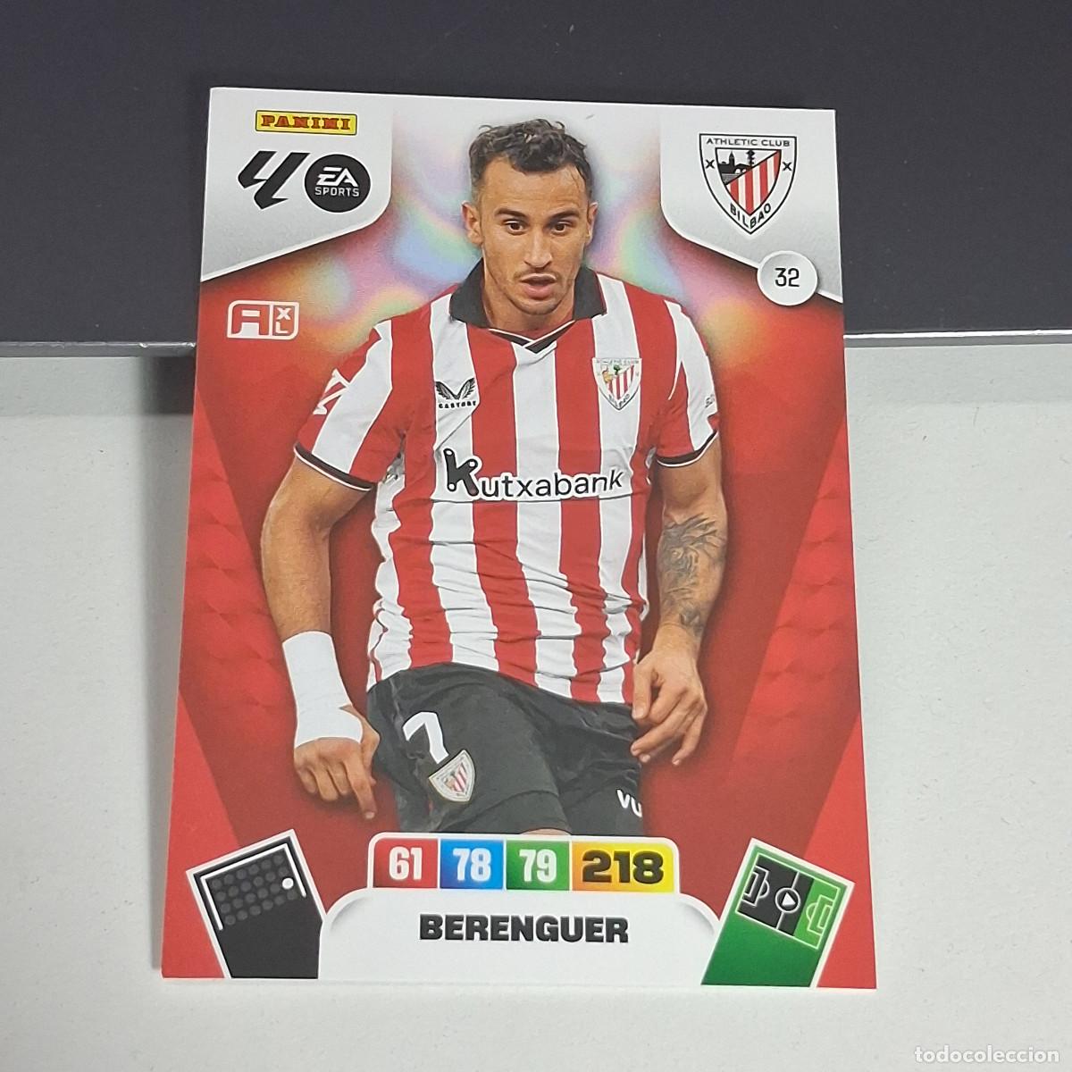 Cromos de f&uacute;tbol: D8 32 BERENGUER ATHLETIC BILBAO PANINI LIGA ADRENALYN XL 2025 2026 25 26