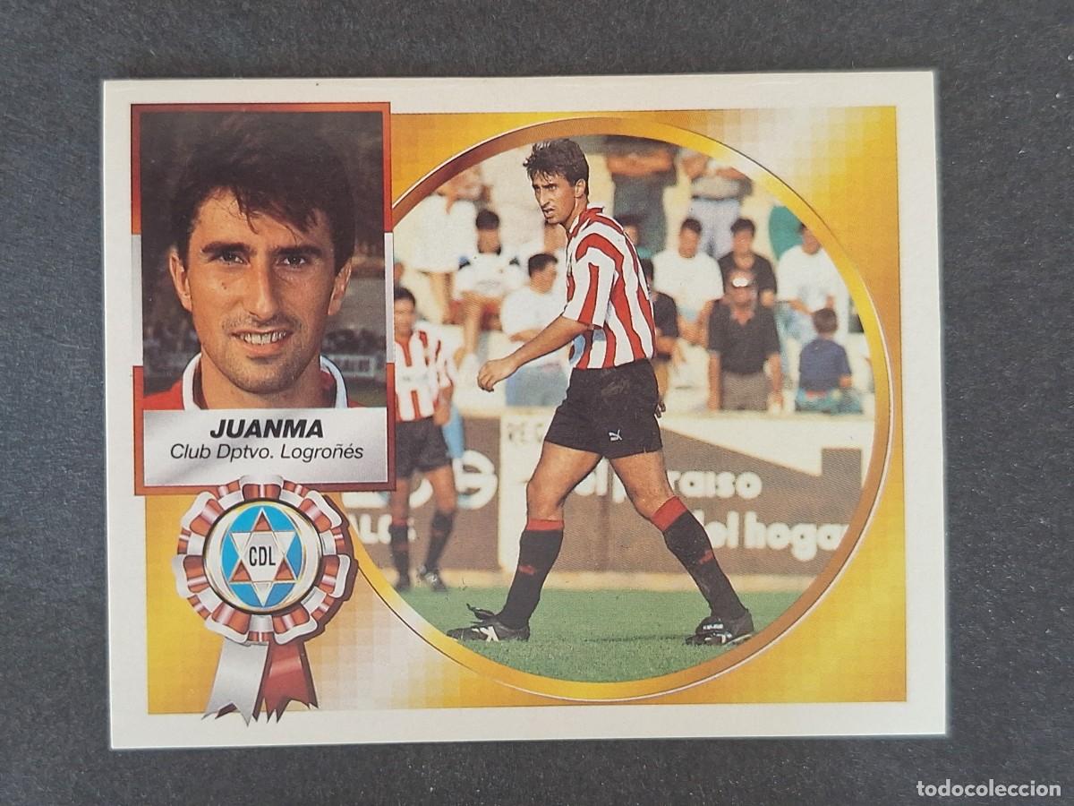 Cromos de f&uacute;tbol: L5 JUANMA C. D. LOGRO&Ntilde;ES LIGA ESTE 1994 1995 94 95 NUNCA PEGADO SIN PEGAR