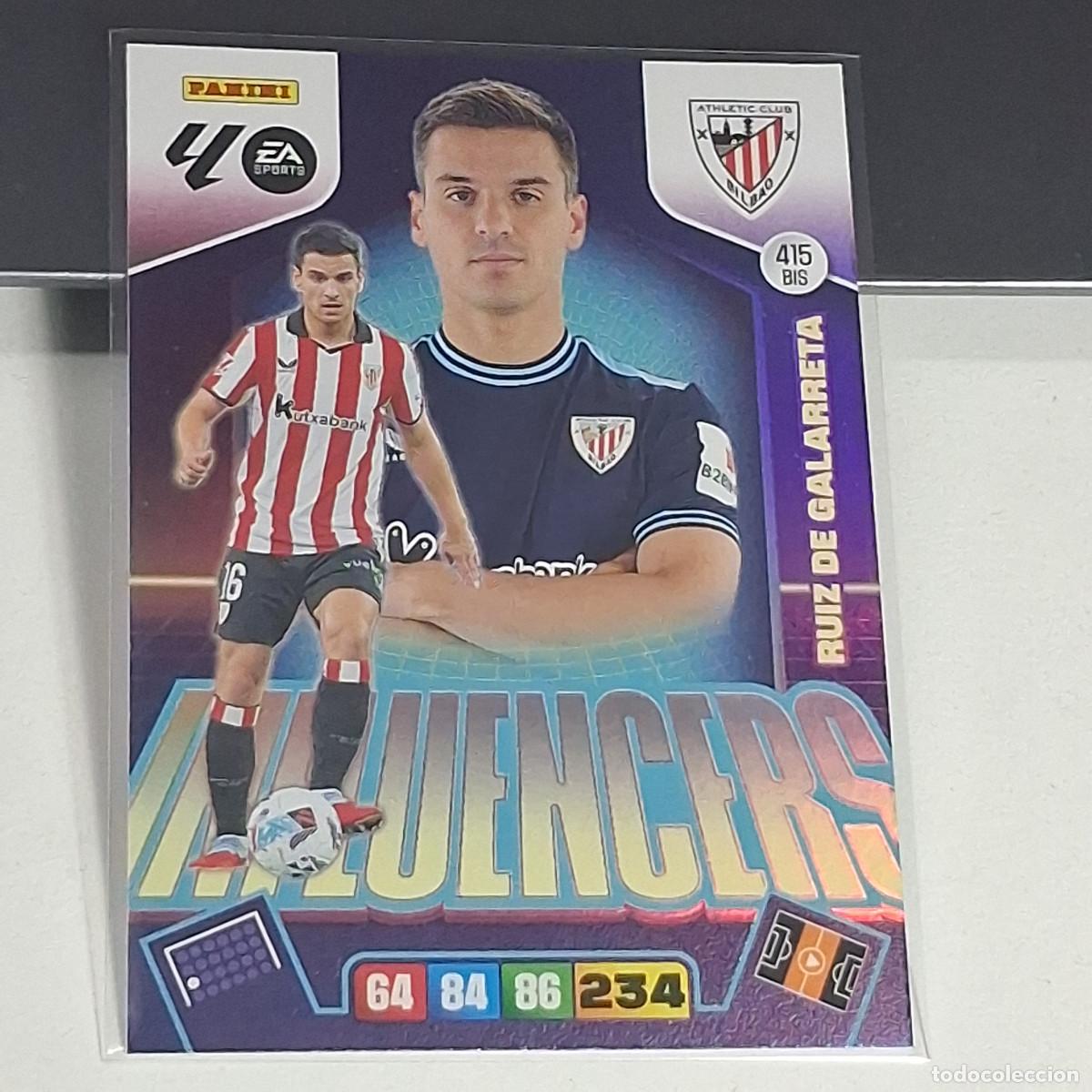 Cromos de f&uacute;tbol: D8 415BIS 415 BIS RUIZ DE GALARRETA INFLUENCERS ATHLETIC CL PANINI LIGA ADRENALYN XL 2025 2026 25 26