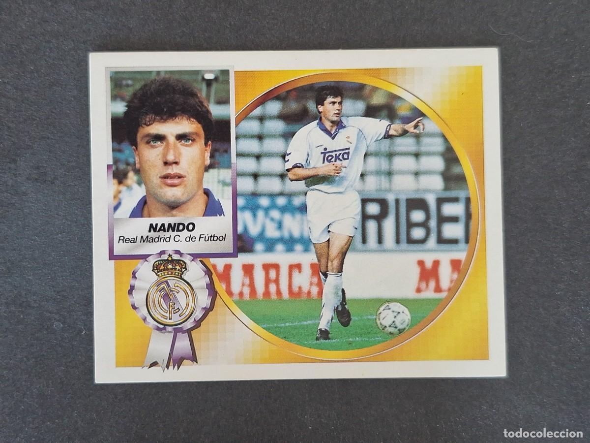 Cromos de f&uacute;tbol: L5 NANDO REAL MADRID LIGA ESTE 1994 1995 94 95 NUNCA PEGADO SIN PEGAR