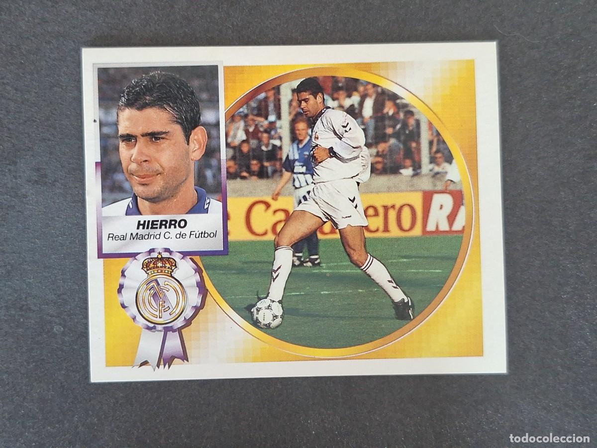 Cromos de f&uacute;tbol: L5 HIERRO REAL MADRID LIGA ESTE 1994 1995 94 95 NUNCA PEGADO SIN PEGAR
