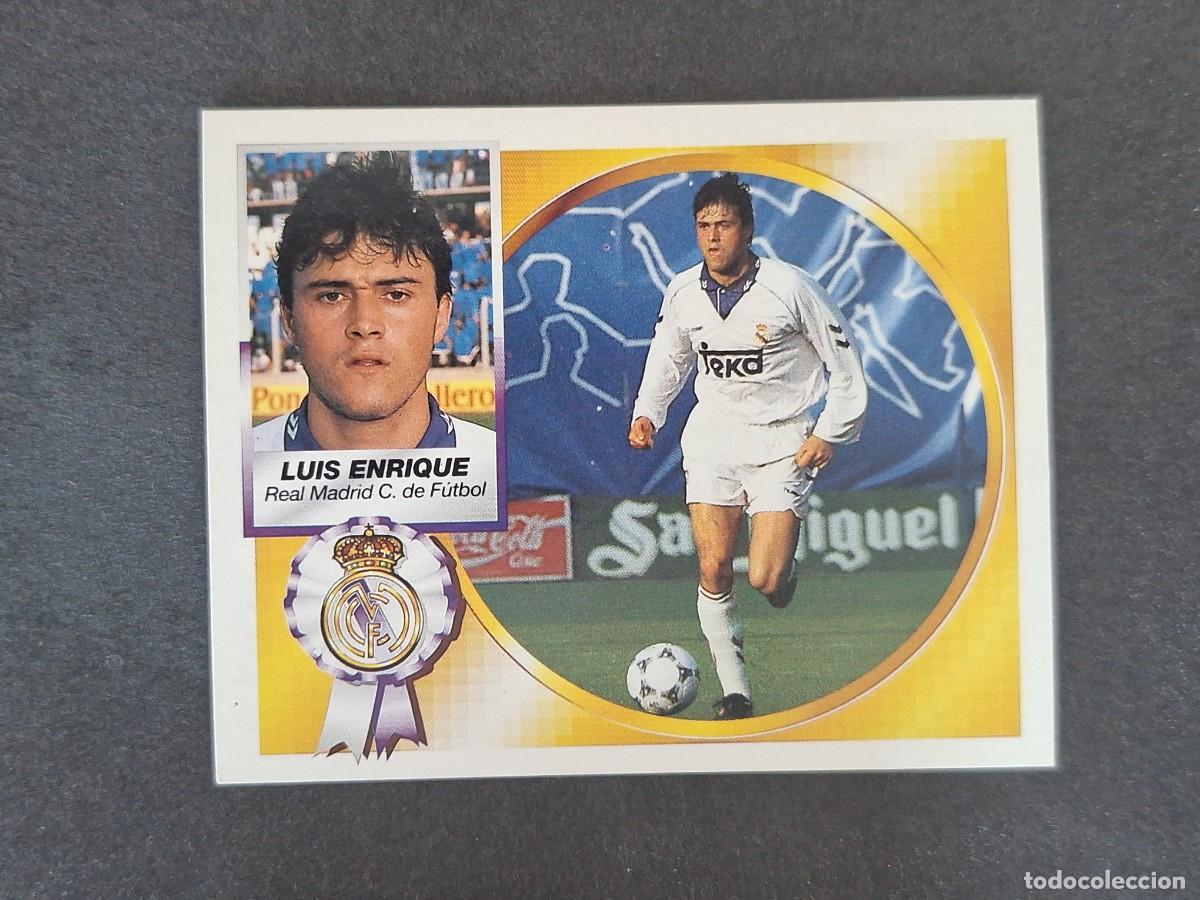 Cromos de f&uacute;tbol: L5 LUIS ENRIQUE REAL MADRID LIGA ESTE 1994 1995 94 95 NUNCA PEGADO SIN PEGAR