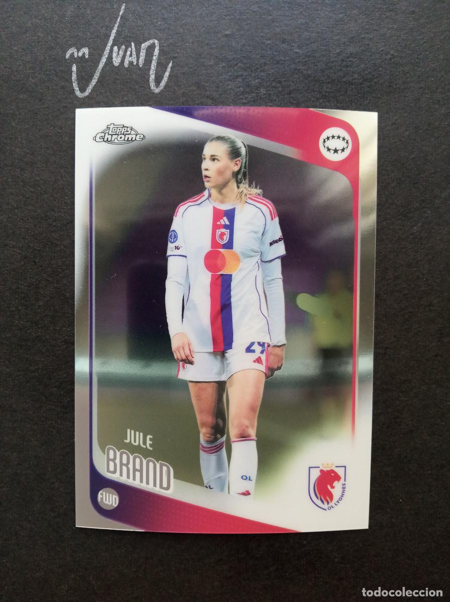 Cromos de f&uacute;tbol: N&ordm; 1 JULE BRAND OLYMPIQUE LYONNES ALEMANIA ⚽ TOPPS &reg; CHROME WOMEN CHAMPIONS 2025 2026 25 26 NUEVO