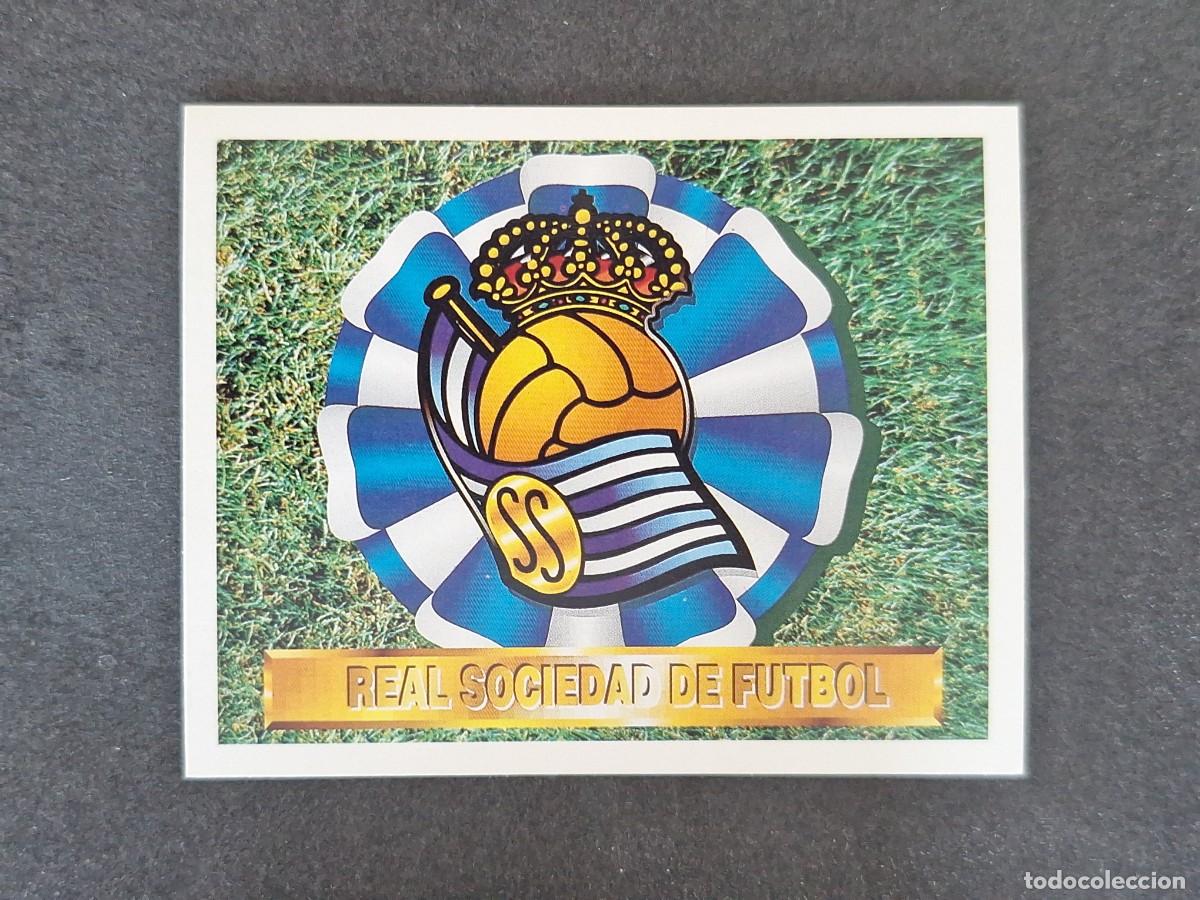 Cromos de f&uacute;tbol: L5 ESCUDO REAL SOCIEDAD LIGA ESTE 1994 1995 94 95 NUNCA PEGADO SIN PEGAR