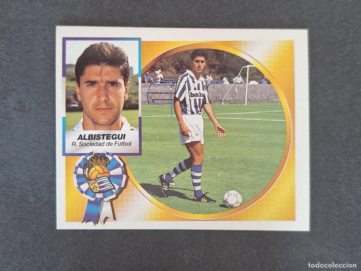 Cromos de f&uacute;tbol: L5 ALBISTEGUI REAL SOCIEDAD LIGA ESTE 1994 1995 94 95 NUNCA PEGADO SIN PEGAR