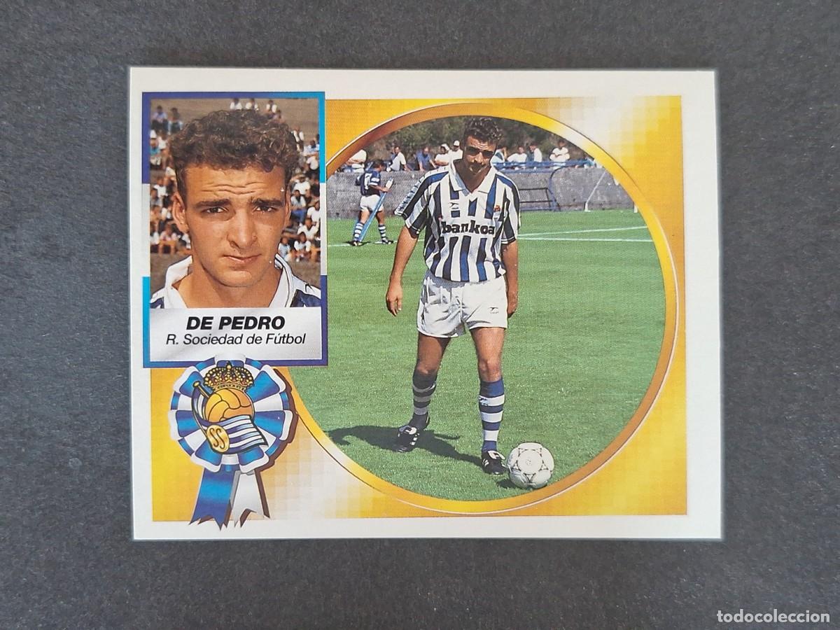 Cromos de f&uacute;tbol: L5 DE PEDRO REAL SOCIEDAD LIGA ESTE 1994 1995 94 95 NUNCA PEGADO SIN PEGAR