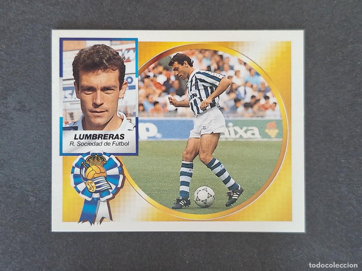 Cromos de f&uacute;tbol: L5 LUMBRERAS REAL SOCIEDAD LIGA ESTE 1994 1995 94 95 NUNCA PEGADO SIN PEGAR