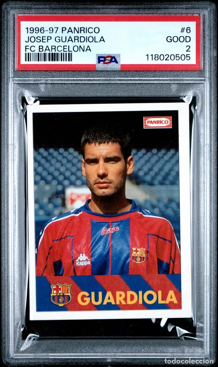 Cromos de f&uacute;tbol: Guardiola Muy Dificil #6 FC Barcelona Panini Panrico 1996 97 PSA 2