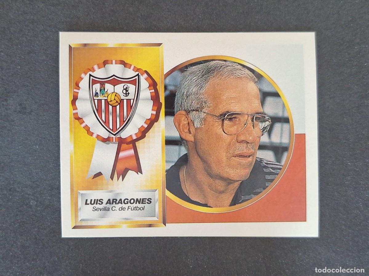 Cromos de f&uacute;tbol: L5 LUIS ARAGONES ENTRENADOR SEVILLA C. F. LIGA ESTE 1994 1995 94 95 NUNCA PEGADO SIN PEGAR