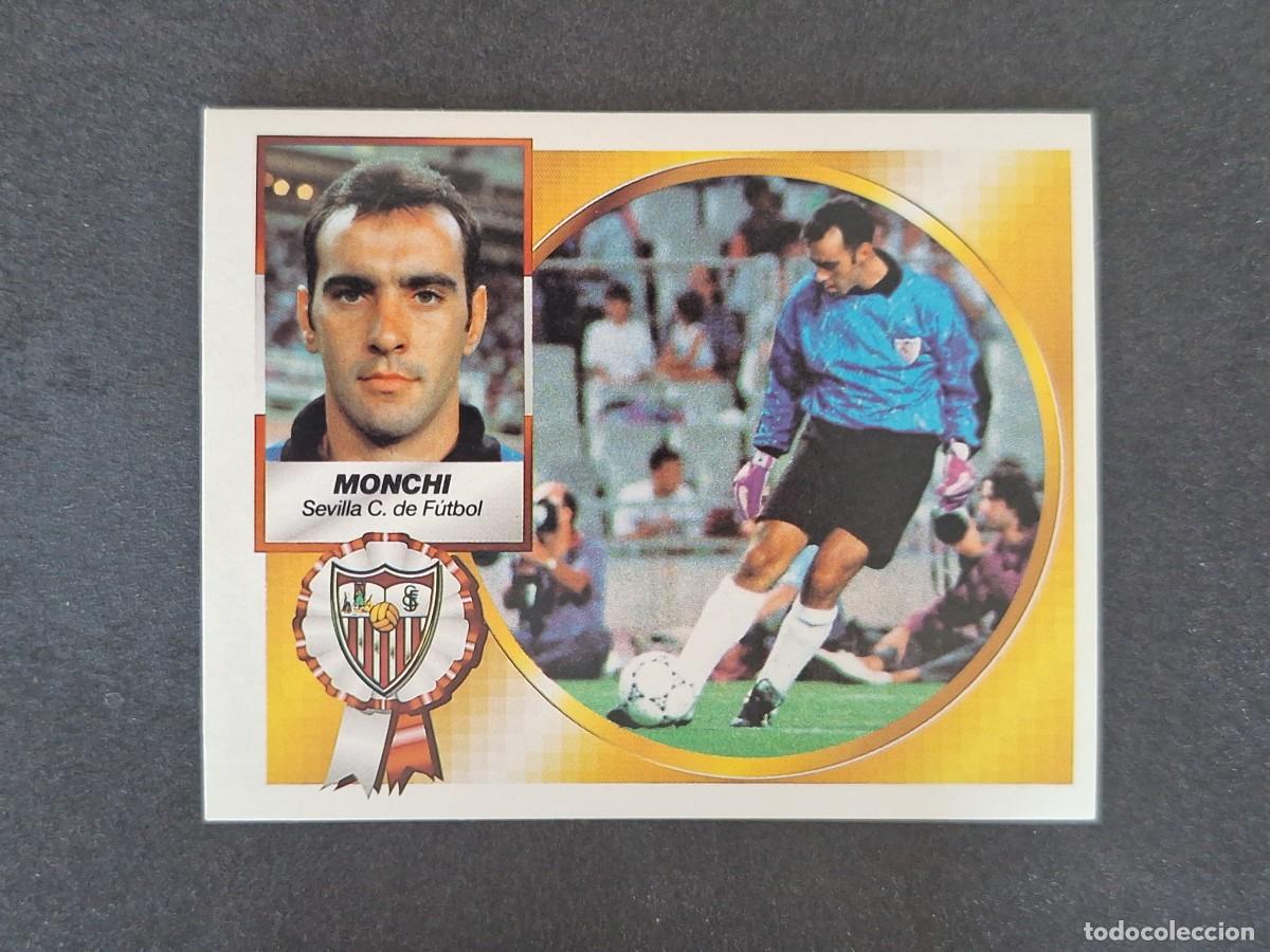 Cromos de f&uacute;tbol: L5 MONCHI SEVILLA C. F. LIGA ESTE 1994 1995 94 95 NUNCA PEGADO SIN PEGAR
