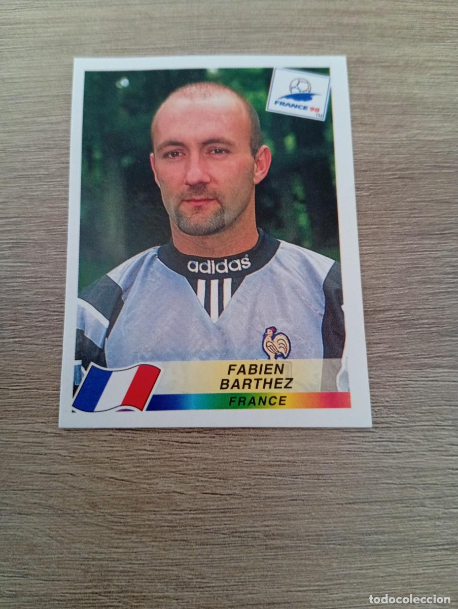 Cromos de f&uacute;tbol: FABIAN BARTHEZ 158 FRANCIA PANINI FRANCIA 1998 98 SIN PEGAR NUNCA PEGADO
