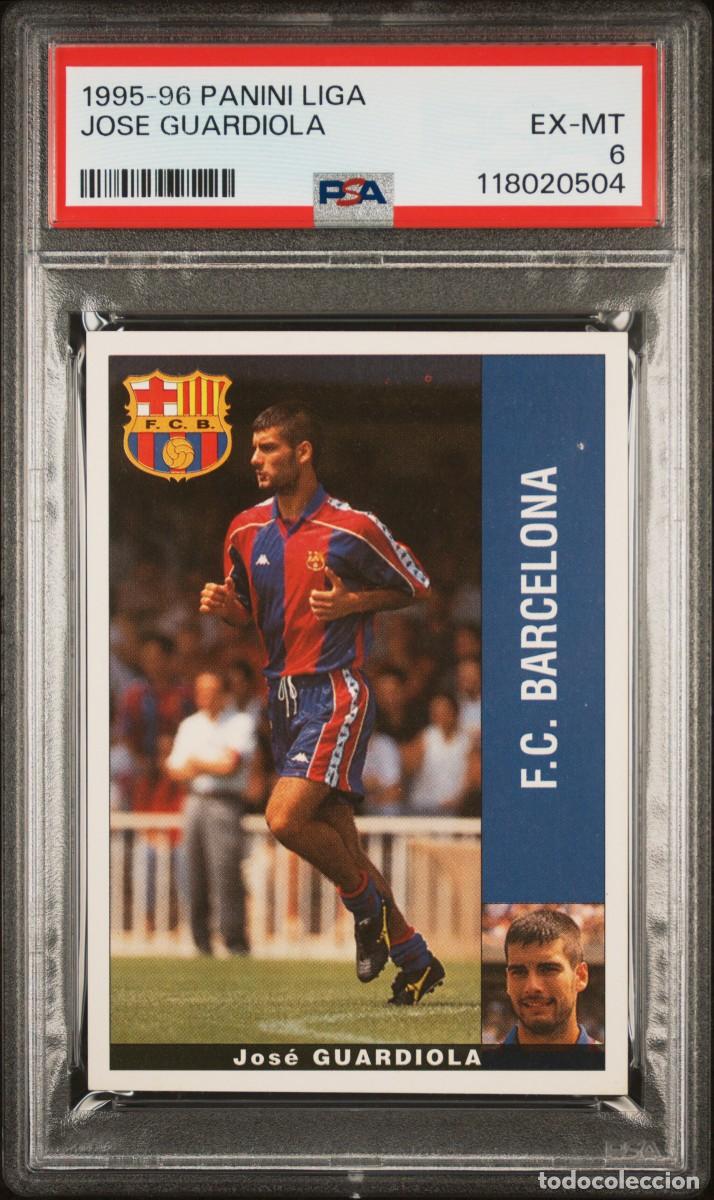 Cromos de f&uacute;tbol: Guardiola FC Barcelona Panini Liga 1995 96 PSA 6