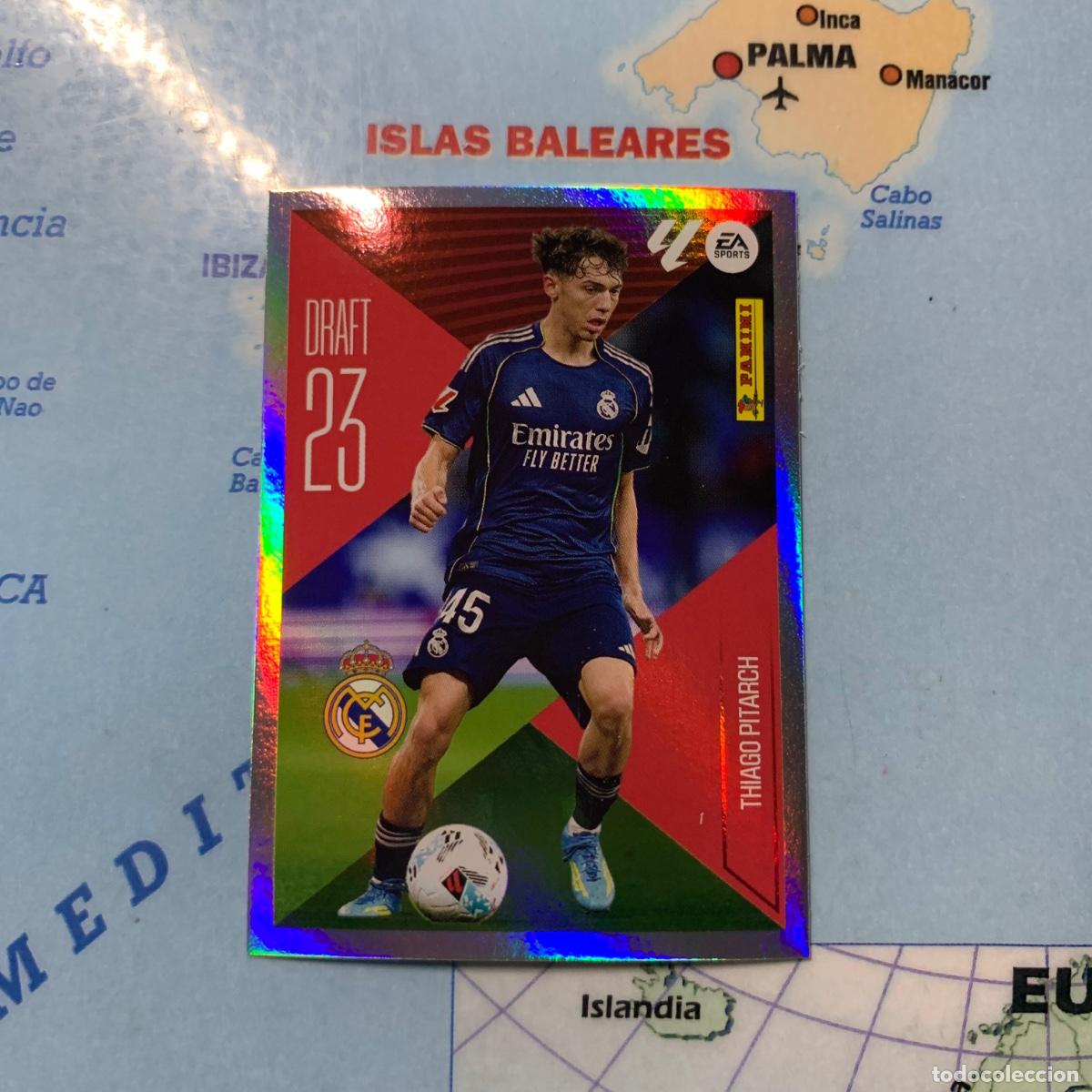 Cromos de f&uacute;tbol: Thiago Pitarch Draft 23 n&uacute;mero 22 Del Real Madrid cromo de la liga este 26-27 2026-2027