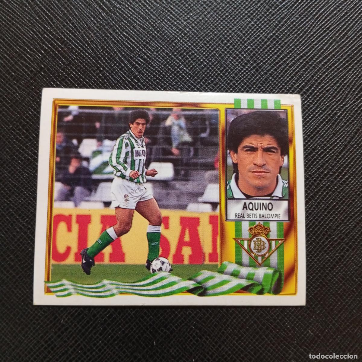 Cromos de f&uacute;tbol: AQUINO REAL BETIS ESTE 1995 1996 CROMO FUTBOL LIGA 95 96 - SIN PEGAR - A70 PG343 BAJA