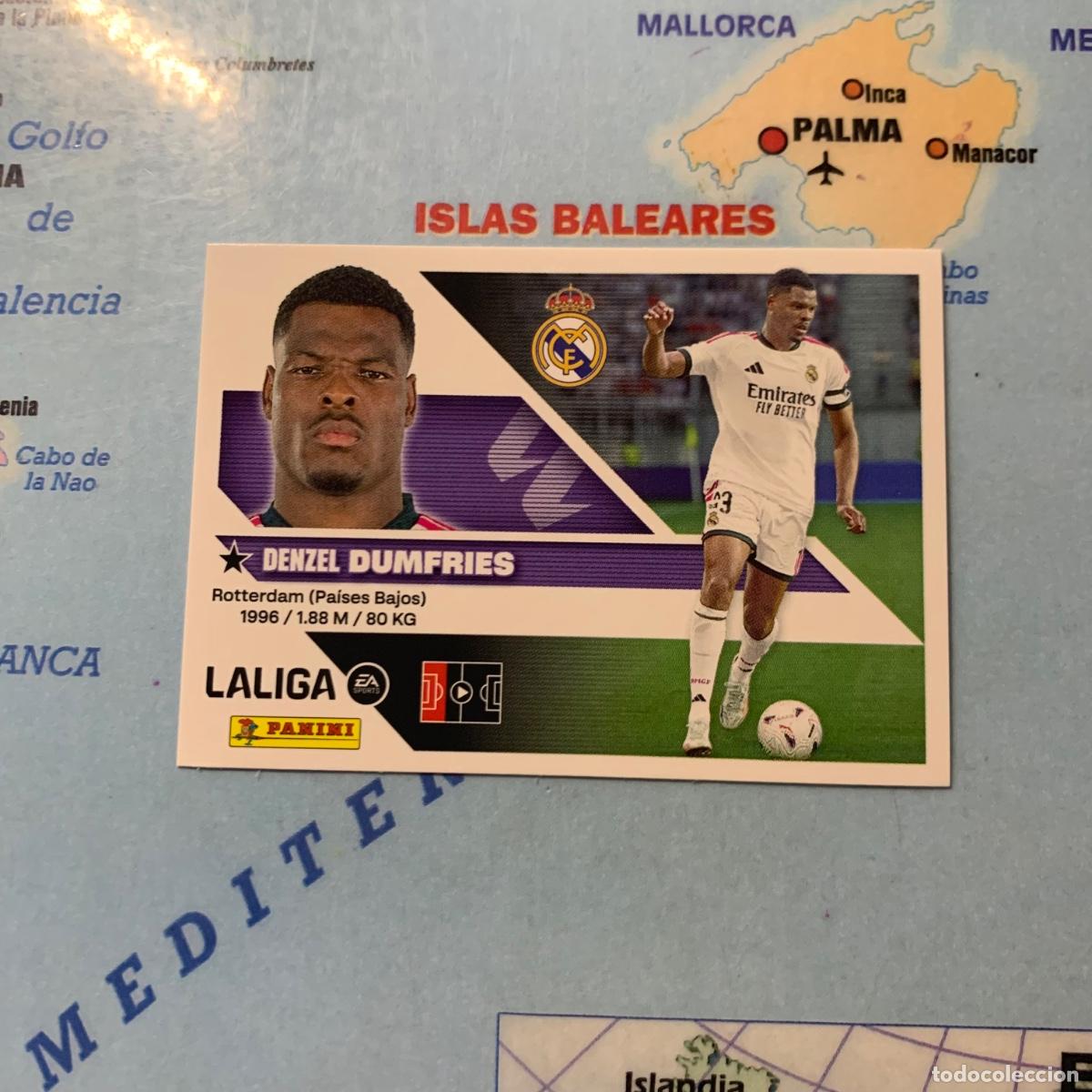Cromos de f&uacute;tbol: Dumfries &Uacute;ltimo fichaje n&uacute;mero 3 Del Real Madrid cromo de la liga este 26-27 2026-2027