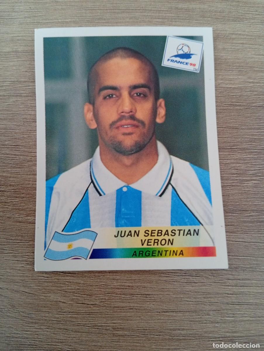 Cromos de f&uacute;tbol: JUAN SEBASTIAN VERON 507 ARGENTINA PANINI FRANCIA 1998 98 SIN PEGAR NUNCA PEGADO