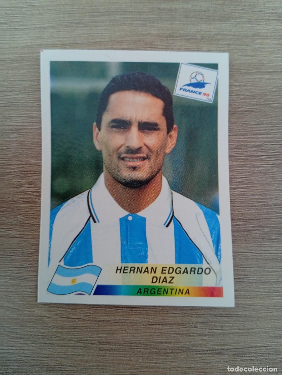 Cromos de f&uacute;tbol: HERNAN EDGARDO DIAZ 504 ARGENTINA PANINI FRANCIA 1998 98 SIN PEGAR NUNCA PEGADO