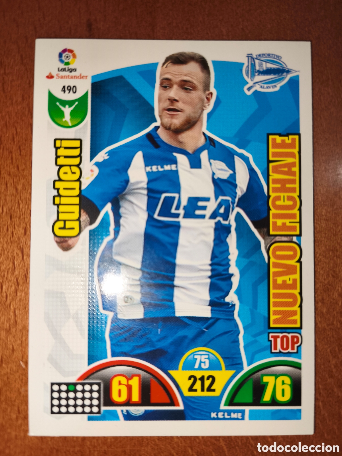 Cromos de f&uacute;tbol: Guidetti n&deg;490 TOP NUEVO FICHAJE Adrenalyn XL 17/18 Deportivo Alav&eacute;s