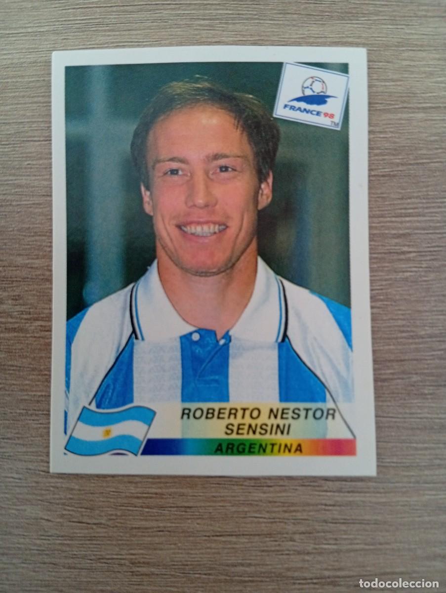 Cromos de f&uacute;tbol: ROBERTO NESTOR SENSINI 502 ARGENTINA PANINI FRANCIA 1998 98 SIN PEGAR NUNCA PEGADO