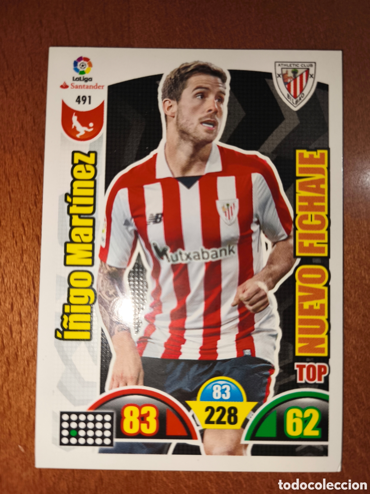 Cromos de f&uacute;tbol: &Iacute;&ntilde;igo Mart&iacute;nez n&deg;491 TOP NUEVO FICHAJE Adrenalyn XL 17/18 Athletic Club