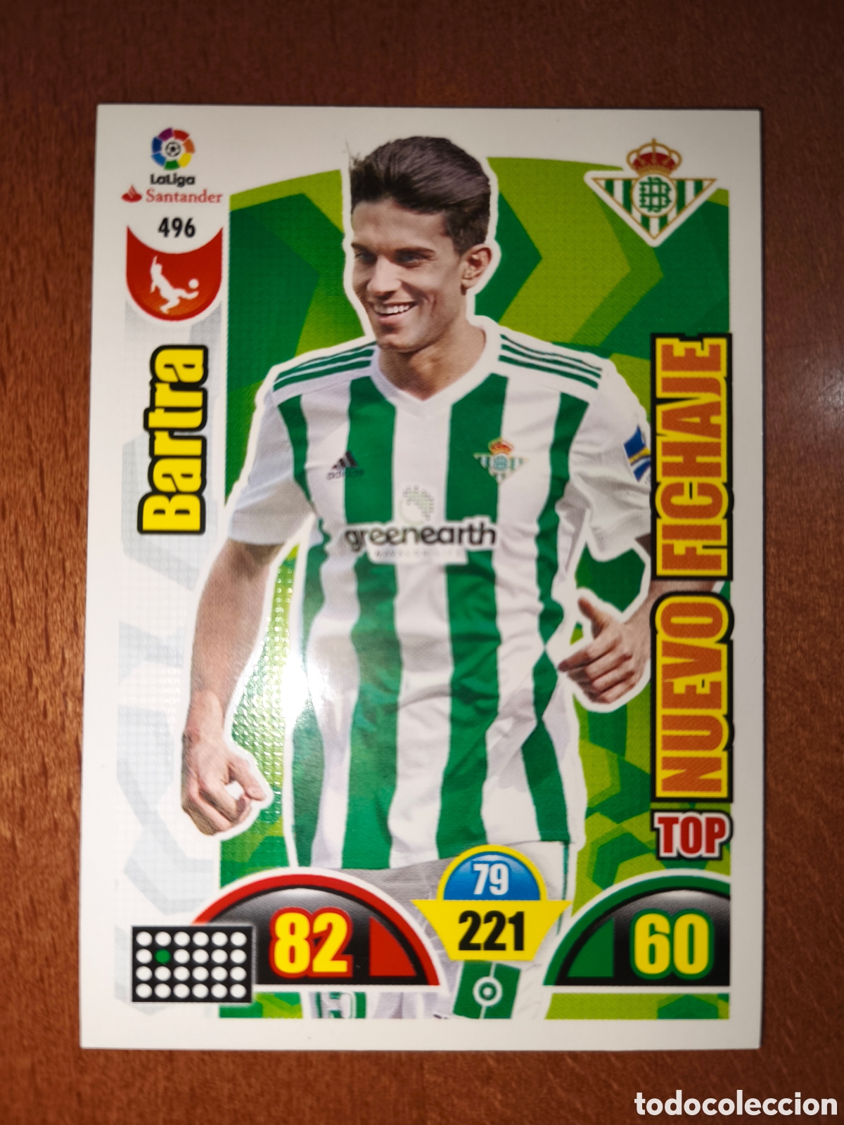 Cromos de f&uacute;tbol: Bartra n&deg;496 TOP NUEVO FICHAJE Adrenalyn XL 17/18 Real Betis