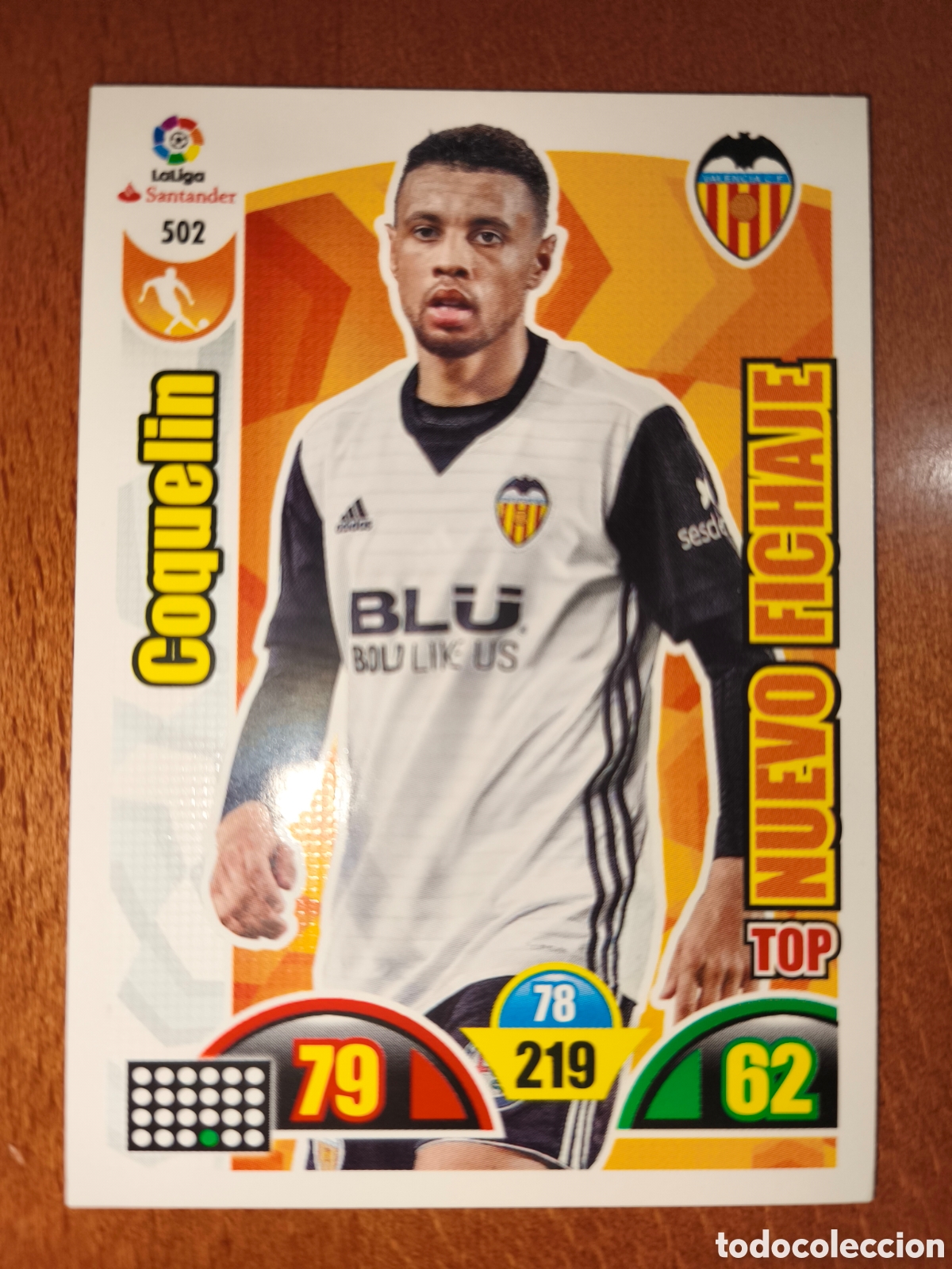 Cromos de f&uacute;tbol: Coquelin n&deg;502 TOP NUEVO FICHAJE Adrenalyn XL 17/18 Valencia