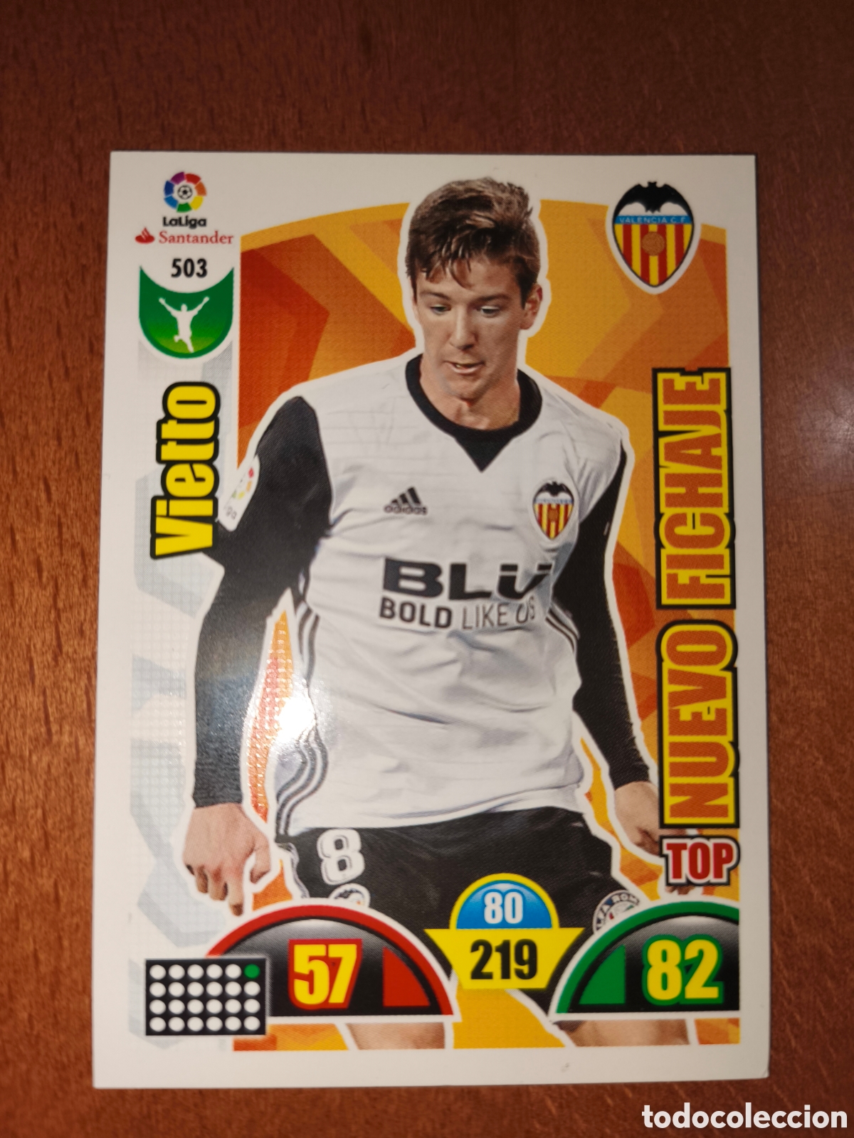 Cromos de f&uacute;tbol: Vietto n&deg;503 TOP NUEVO FICHAJE Adrenalyn XL 17/18 Valencia