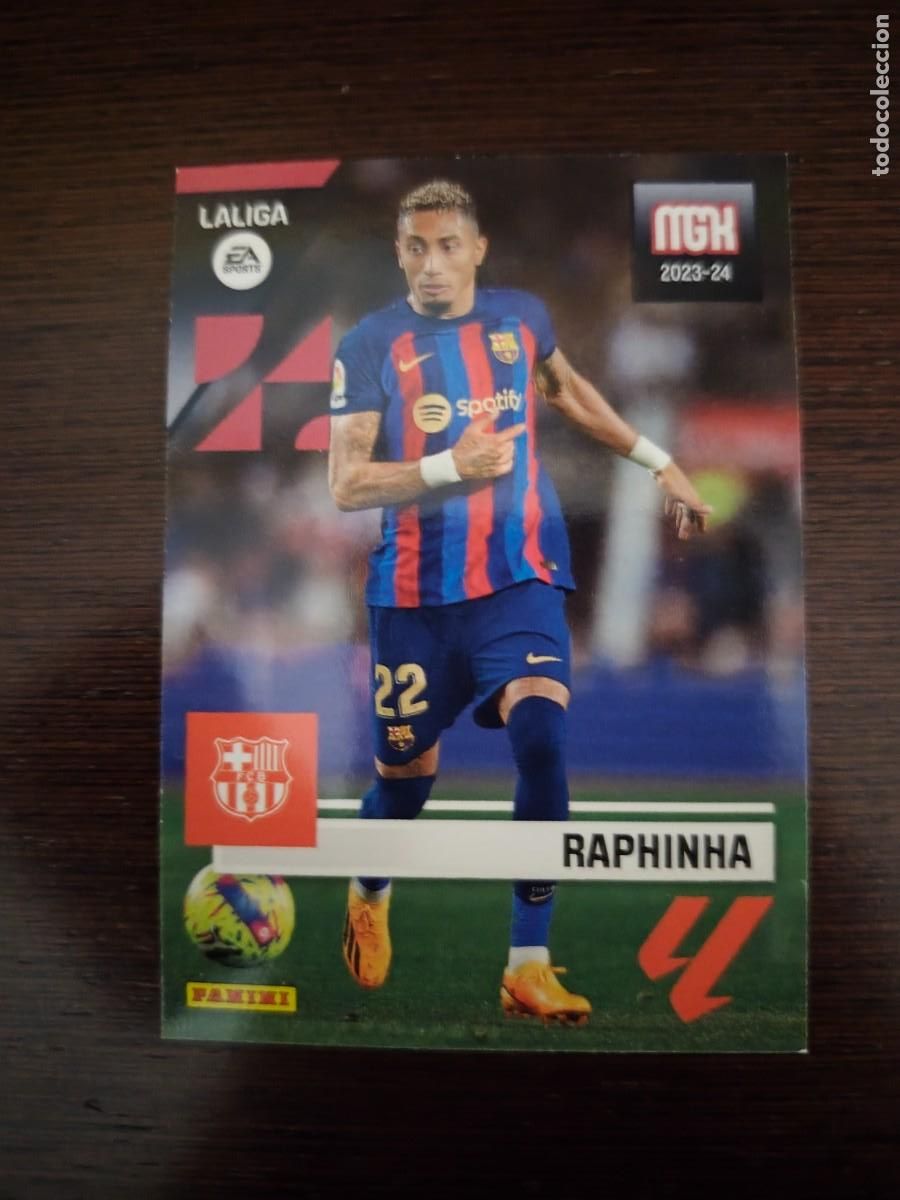 Cromos de f&uacute;tbol: MEGACRACKS 2023-2024 N&ordm; 104 RAPHINHA (F.C.BARCELONA)