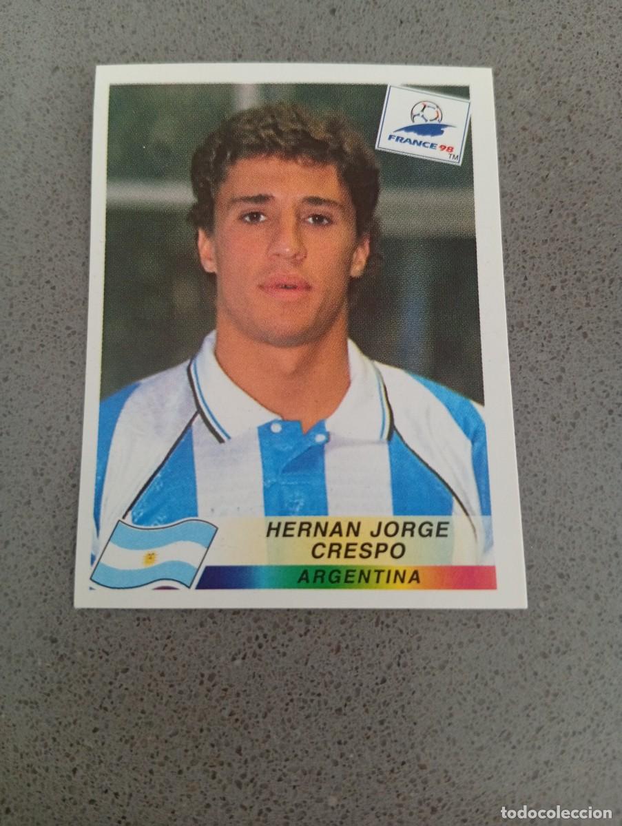 Cromos de f&uacute;tbol: HERNAN JORGE CRESPO 513 ARGENTINA PANINI FRANCIA 1998 98 SIN PEGAR NUNCA PEGADO