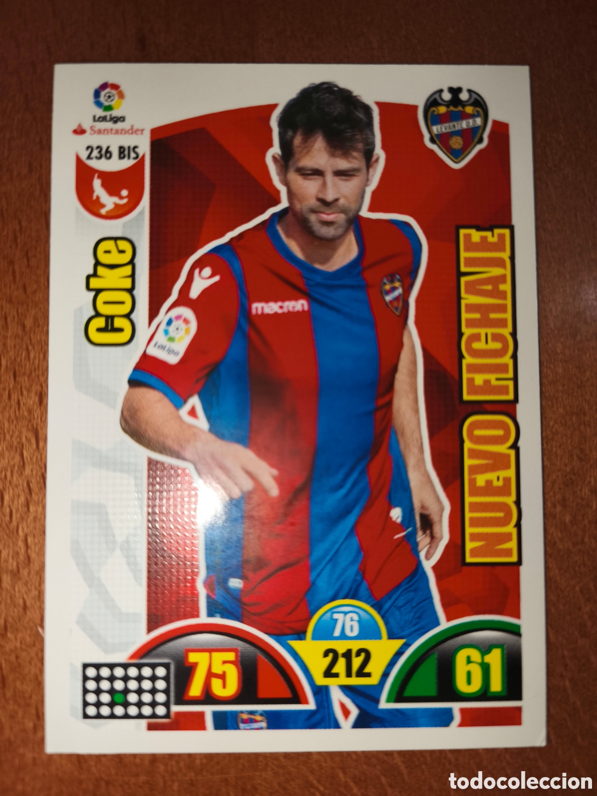 Fu&szlig;ball-Sticker: Coke n&deg;236 Bis NUEVO FICHAJE Adrenalyn XL 17/18 Levante